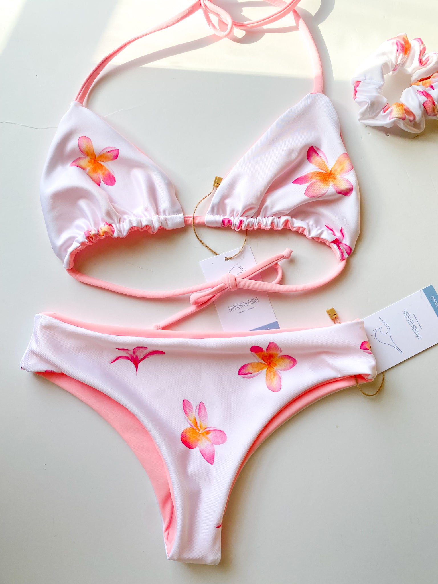 Coco Bottom in Pink Plumeria - L A G O O N DESIGNS