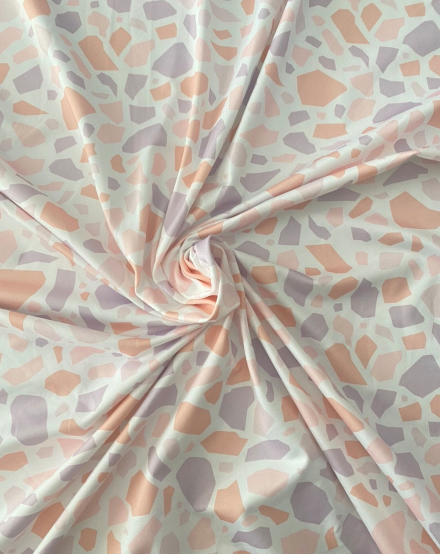 Swimwear Fabric - Retro Pastel Terrazzo