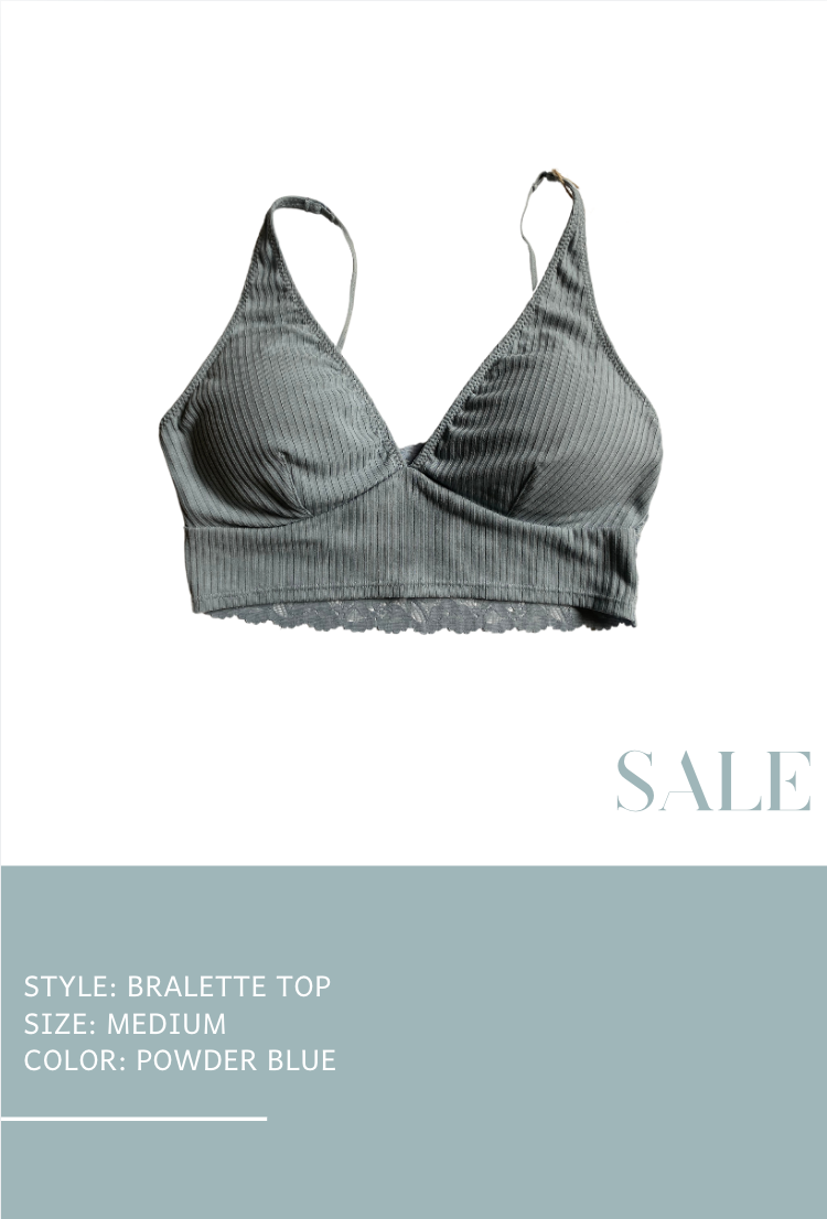 SALE - POWDER BLUE BRA TOP