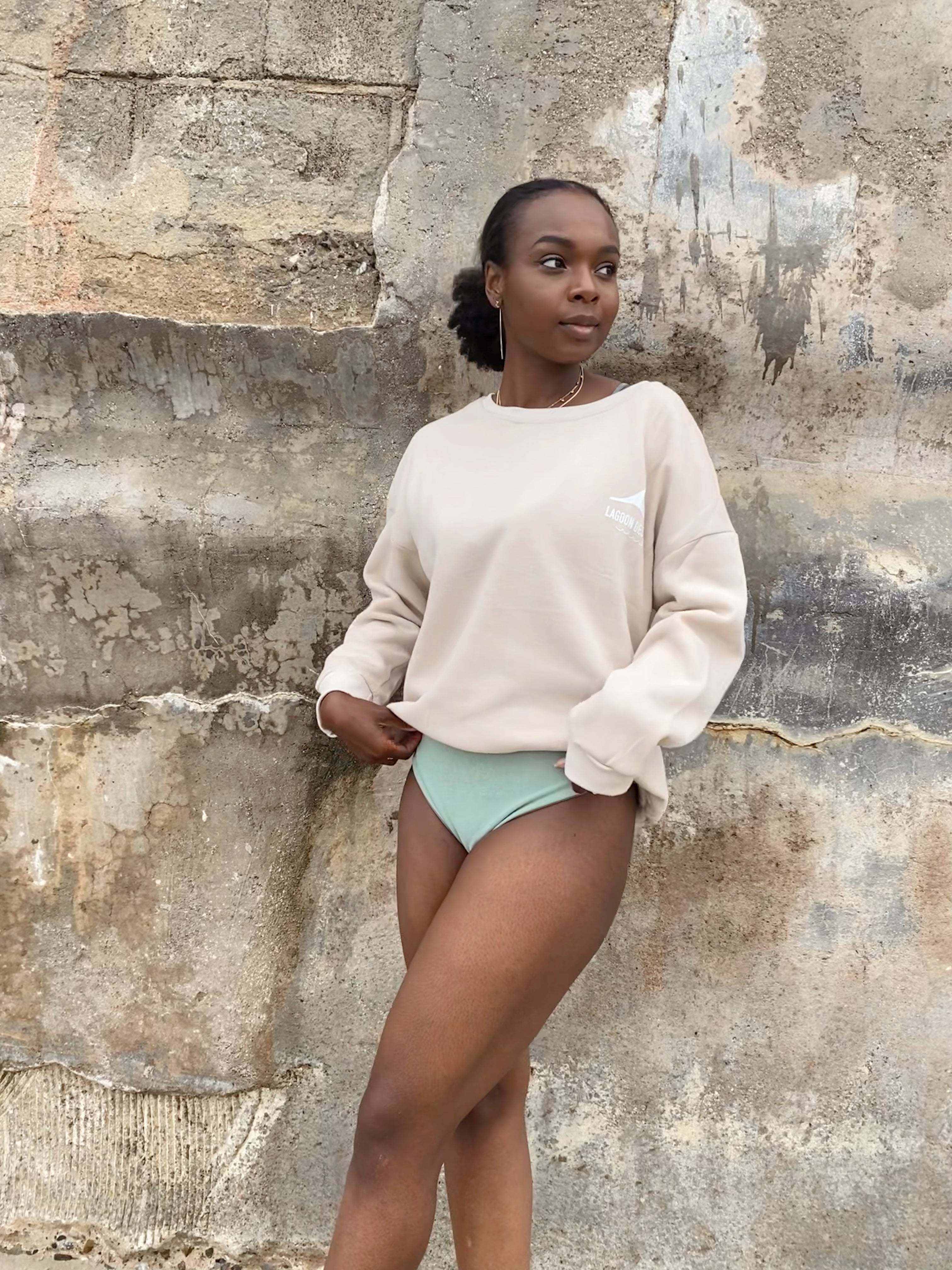 Sweat Top in Cream