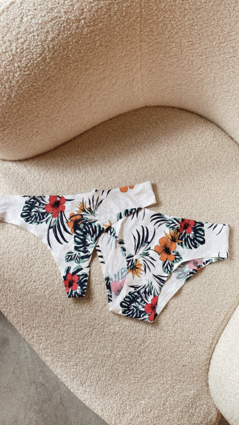 Sol Undies - White Tropics